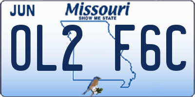 MO license plate OL2F6C