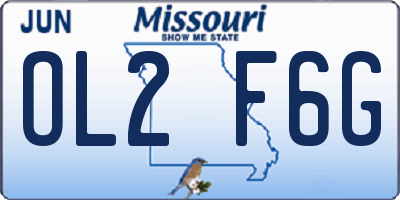 MO license plate OL2F6G
