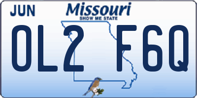 MO license plate OL2F6Q