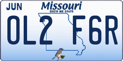 MO license plate OL2F6R