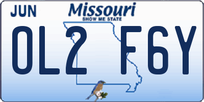 MO license plate OL2F6Y