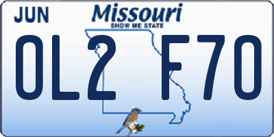 MO license plate OL2F7O
