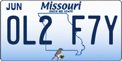 MO license plate OL2F7Y