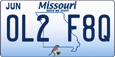 MO license plate OL2F8Q