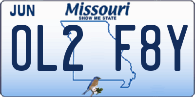 MO license plate OL2F8Y