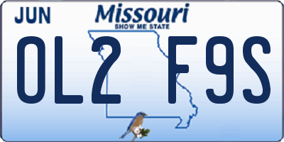 MO license plate OL2F9S