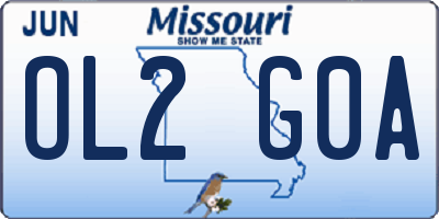 MO license plate OL2G0A