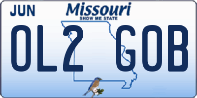 MO license plate OL2G0B