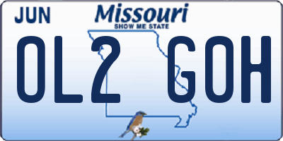 MO license plate OL2G0H