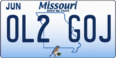 MO license plate OL2G0J