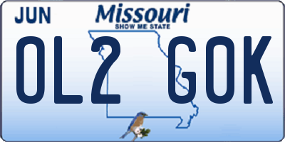 MO license plate OL2G0K