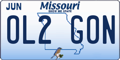 MO license plate OL2G0N
