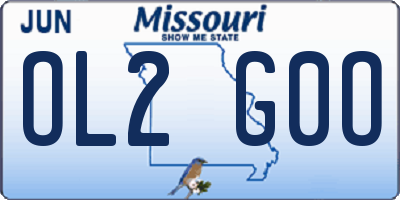 MO license plate OL2G0O