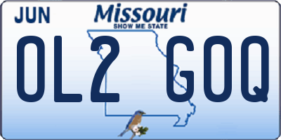 MO license plate OL2G0Q