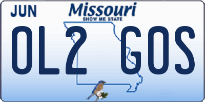 MO license plate OL2G0S