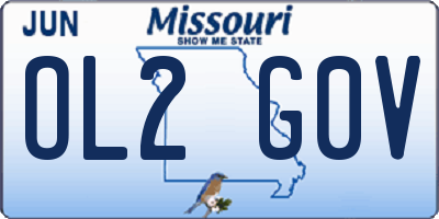 MO license plate OL2G0V