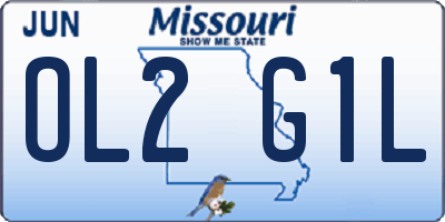 MO license plate OL2G1L