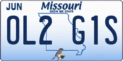 MO license plate OL2G1S