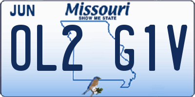 MO license plate OL2G1V