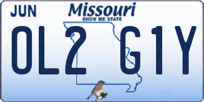 MO license plate OL2G1Y