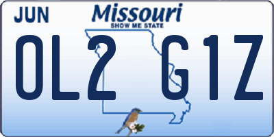 MO license plate OL2G1Z