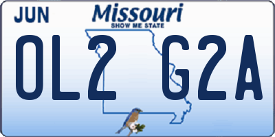 MO license plate OL2G2A