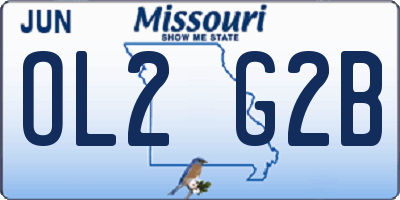 MO license plate OL2G2B