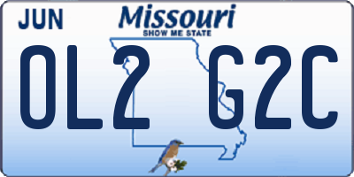 MO license plate OL2G2C