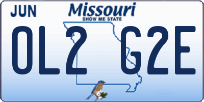 MO license plate OL2G2E