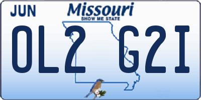 MO license plate OL2G2I