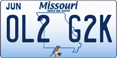 MO license plate OL2G2K
