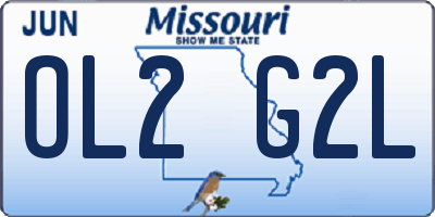 MO license plate OL2G2L