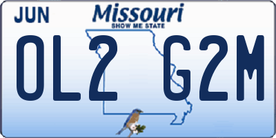 MO license plate OL2G2M