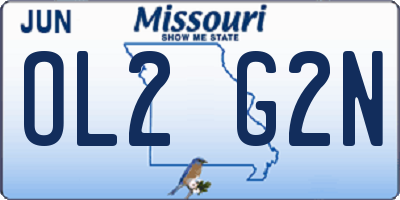 MO license plate OL2G2N