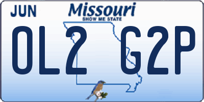 MO license plate OL2G2P