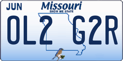 MO license plate OL2G2R