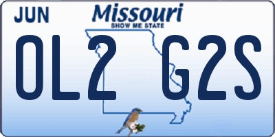 MO license plate OL2G2S