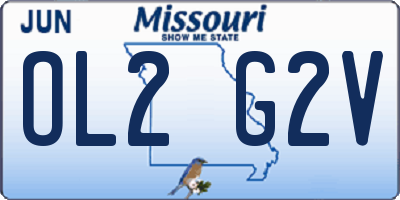 MO license plate OL2G2V