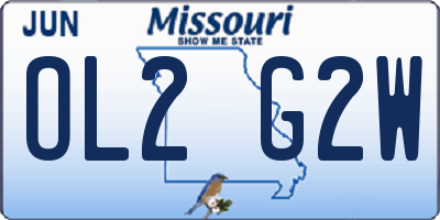 MO license plate OL2G2W