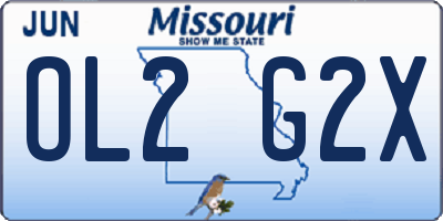 MO license plate OL2G2X