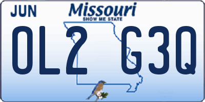 MO license plate OL2G3Q