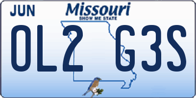 MO license plate OL2G3S