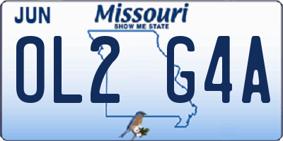 MO license plate OL2G4A