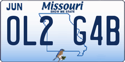 MO license plate OL2G4B