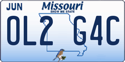 MO license plate OL2G4C