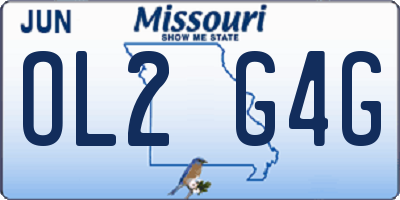 MO license plate OL2G4G