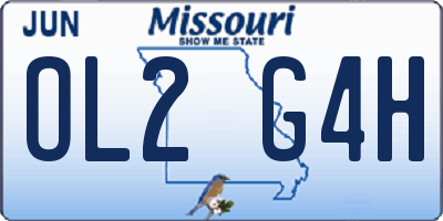 MO license plate OL2G4H