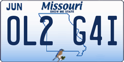 MO license plate OL2G4I