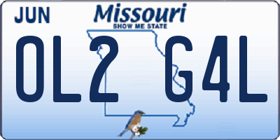 MO license plate OL2G4L