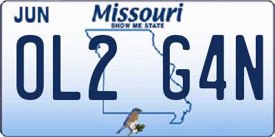 MO license plate OL2G4N